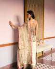 After Hours Grey Gold Ivory Mirror Sharara Set