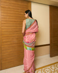After Hours Nude Pink Embroidered Crepe Saree Set