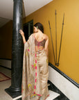 After Hours Ivory Tissue Flower Embroidered Saree Set