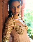 After Hours Champagne Pink Corset Anarkali Set