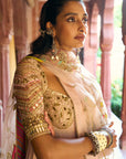 After Hours Champagne Pink Corset Anarkali Set