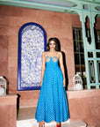 After Hours Teal Blue Corset Embroidered Anarkali Set