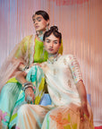 Ivory Orchid Gharara Set