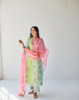 Blush Pink Side Sequence Scallop Dupatta