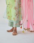 Blush Pink Side Sequence Scallop Dupatta