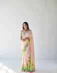 Pastel Pink Orchid Sari