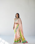 Pastel Pink Orchid Sari