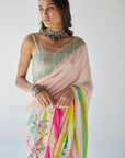 Pastel Pink Orchid Sari