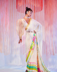 Ivory Orchid Sari