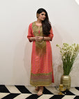EXCLUSIVE EDIT TISSUE YOKE KURTA SET