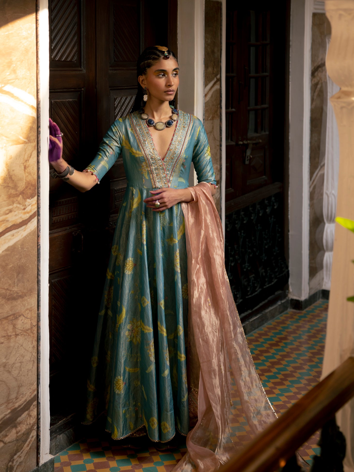 luxury anarkali dress Ramsha Pakistani Luxury Organza Anarkali Suit
