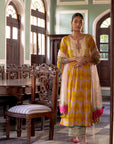 Fariba Lime Yellow Ivory Yoke Kurta Set