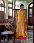 Fariba Yellow Kaftan Kurta Set