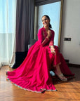 Nadira Magenta Genelia D'Souza Anarkali Set