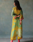 Gul Lime Yellow Flower Kaftan Kurta Set