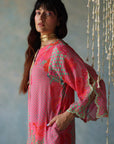 Gul Bright Pink Cutwork Sleeve Kurta Set