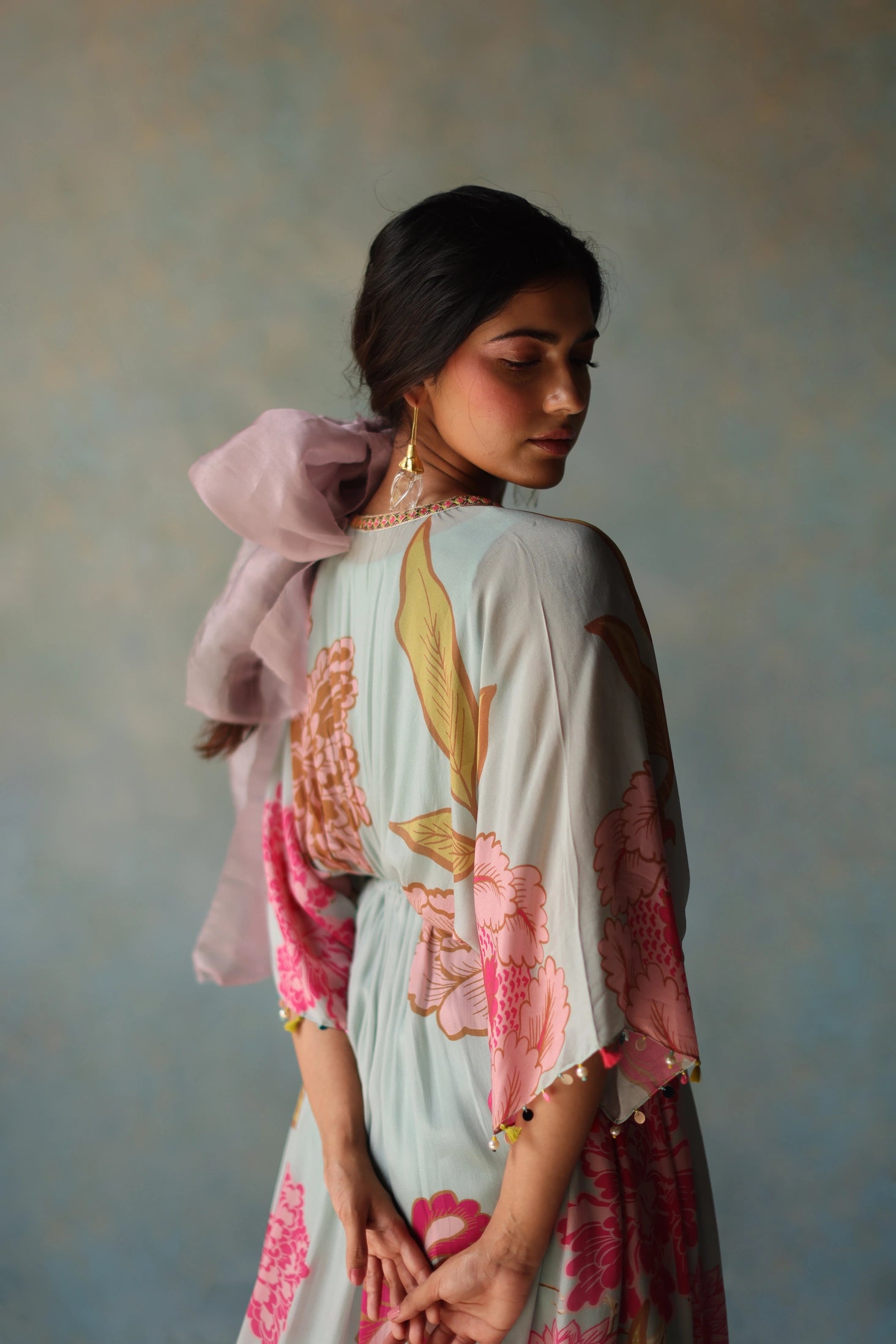 Gul Ice Blue Kaftan Dress