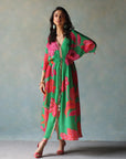 Gul Green Kaftan Dress