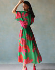 Gul Green Kaftan Dress