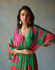 Gul Green Kaftan Dress