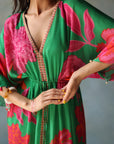 Gul Green Kaftan Dress