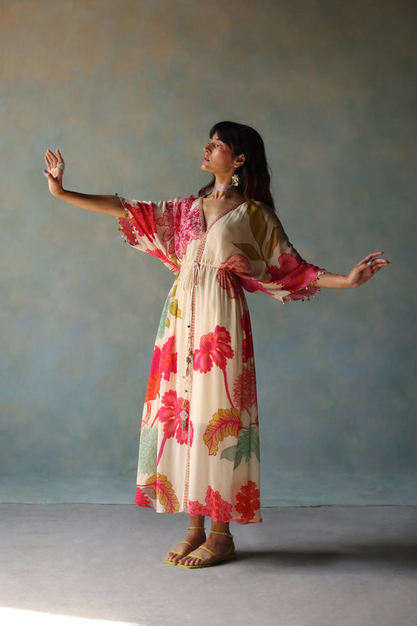 Gul Ivory Kaftan Dress