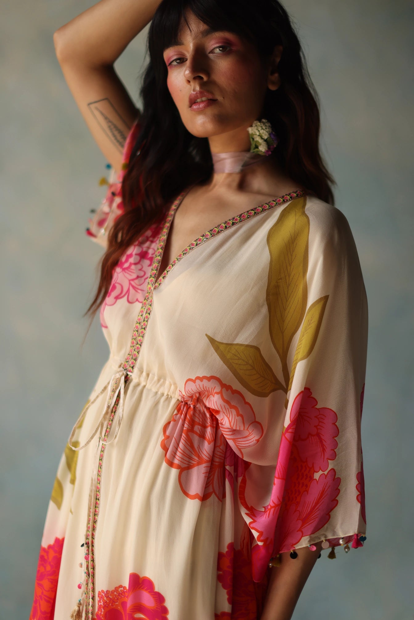 Gul Ivory Kaftan Dress