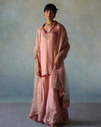 Gul Pastel Pink Silk Sharara Set