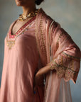 Gul Pastel Pink Silk Sharara Set