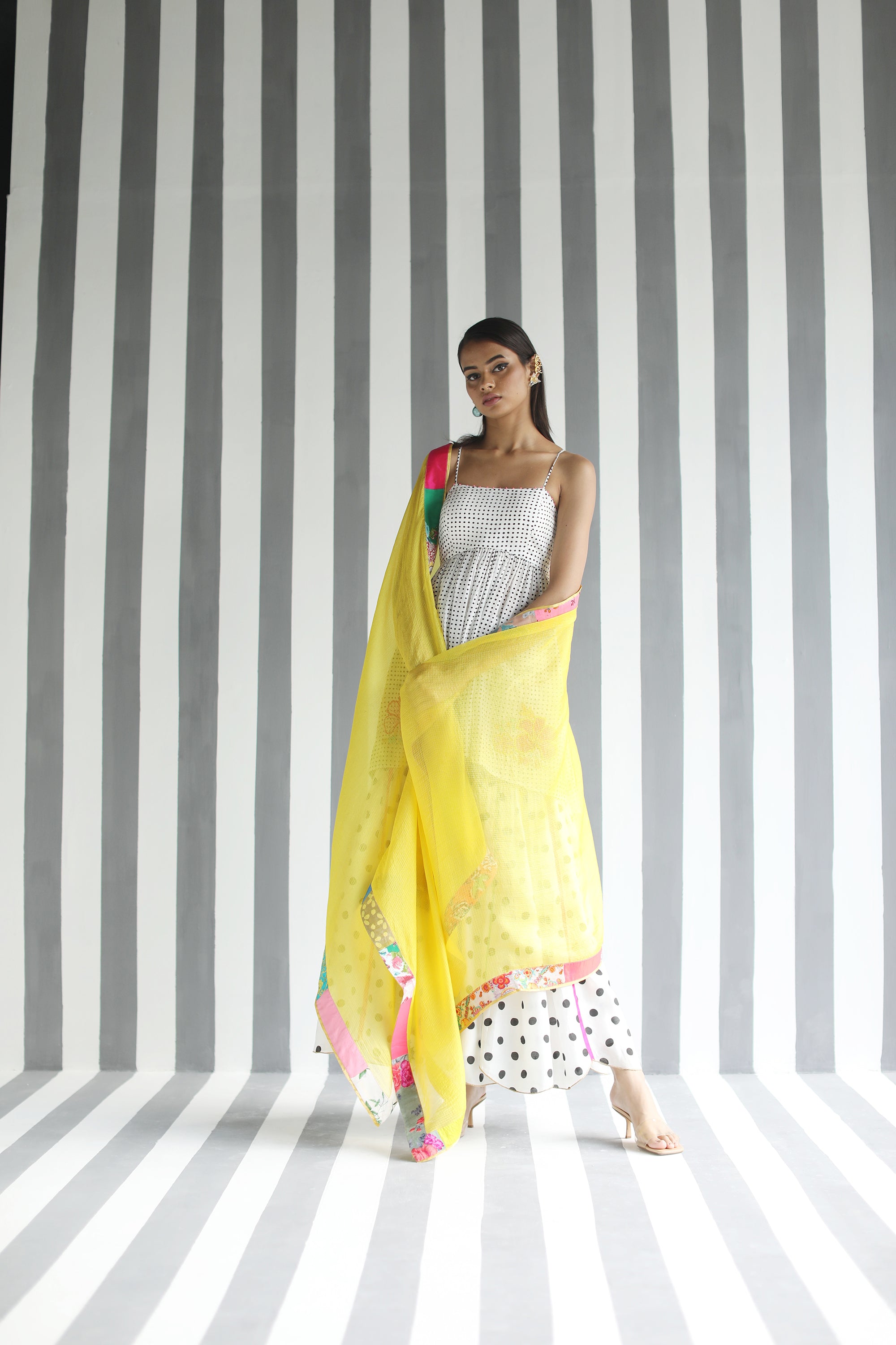 Love To Dot Line Gharara Set – Raji Ramniq