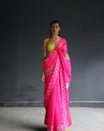 Love To Dot Hot Pink Floral Kota Sari