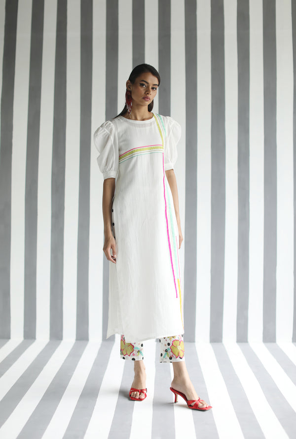 Love To Dot Line Kurta Set