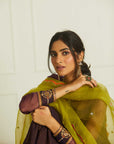 Purple - Green Organza Payala Gharara Set