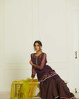 Purple - Green Organza Payala Gharara Set