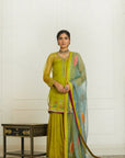 Green Organza Payala Gharara Set