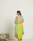 Bright Lime Organza Kurta Set