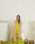 Bright Lime Sequin Kurta Gharara Set