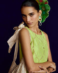 Mastani Scallop Sap Green Embroidered Silk Kurta Set