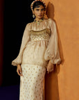 Mastani Ivory Tissue Skirt Set