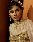 Mastani Ivory Tissue Skirt Set