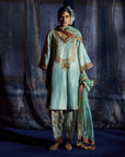 Mastani Powder Blue Tissue Choga Salwar Set