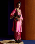 Mastani Hot Pink Tissue Choga Salwar Set