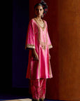 Mastani Hot Pink Tissue Choga Salwar Set