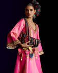 Mastani Hot Pink Tissue Choga Salwar Set
