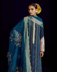 Mastani Teal Blue Stripes Kurta Set