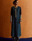 Mastani Teal Blue Stripes Kurta Set