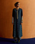Mastani Teal Blue Stripes Kurta Set