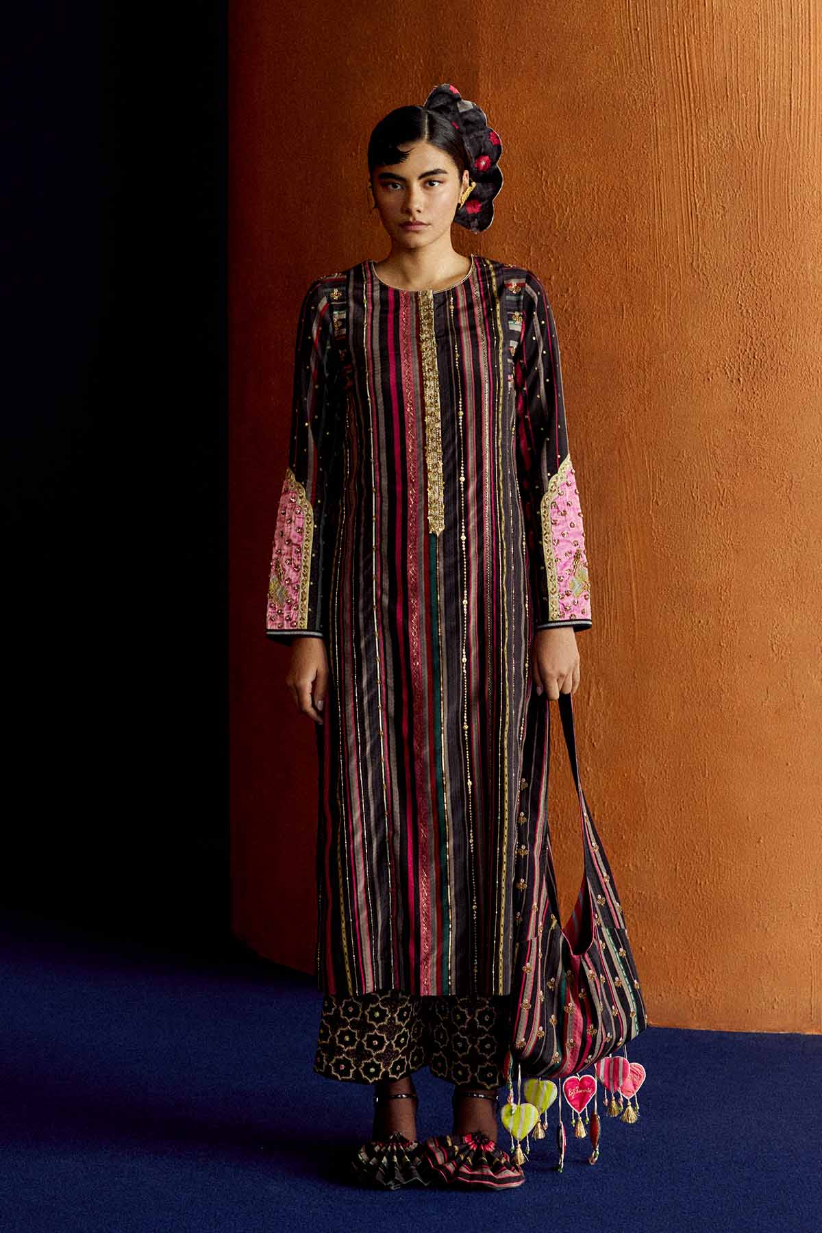 Mastani Black Stripes Kurta Set