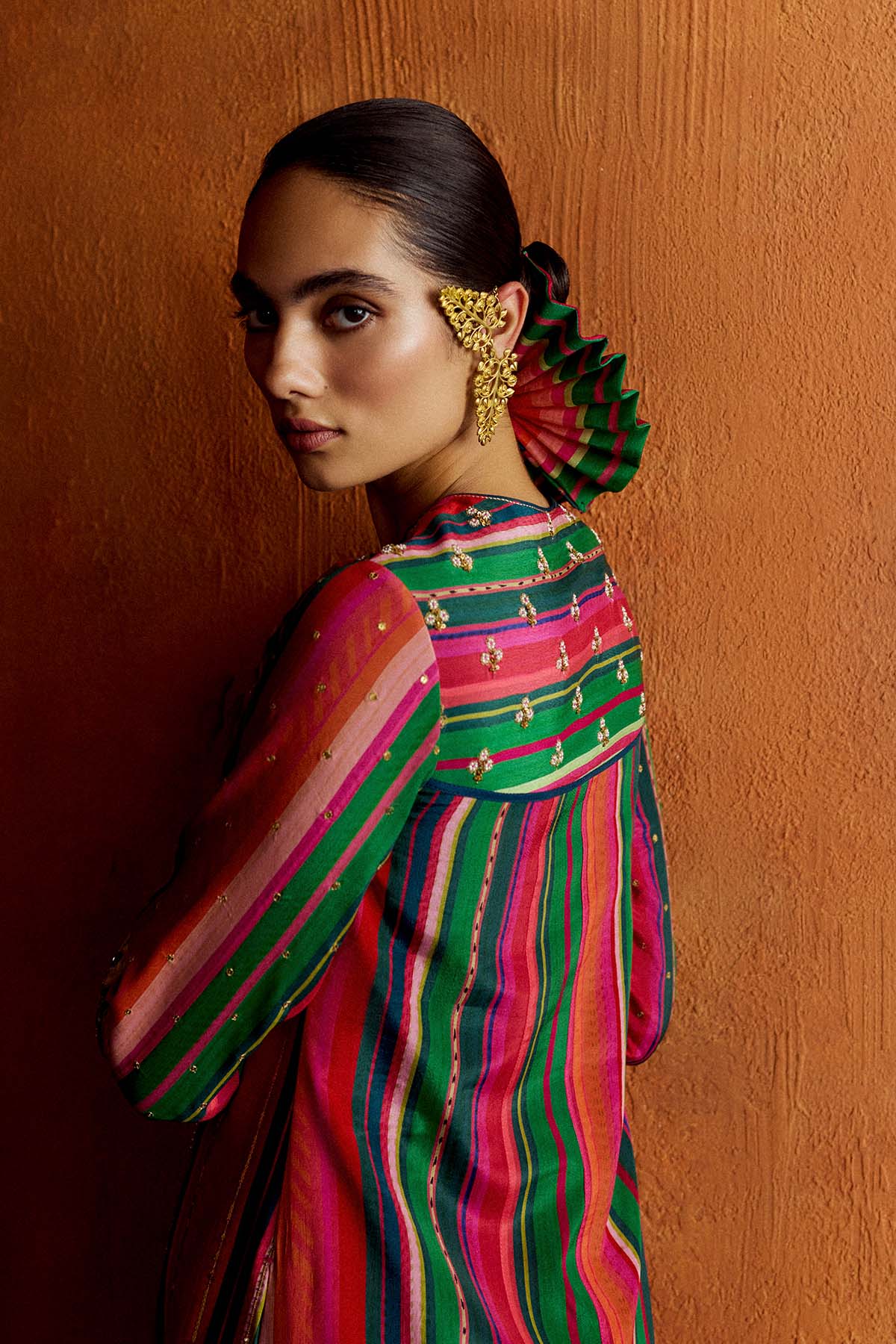 Mastani Pink Stripes Kurta Set