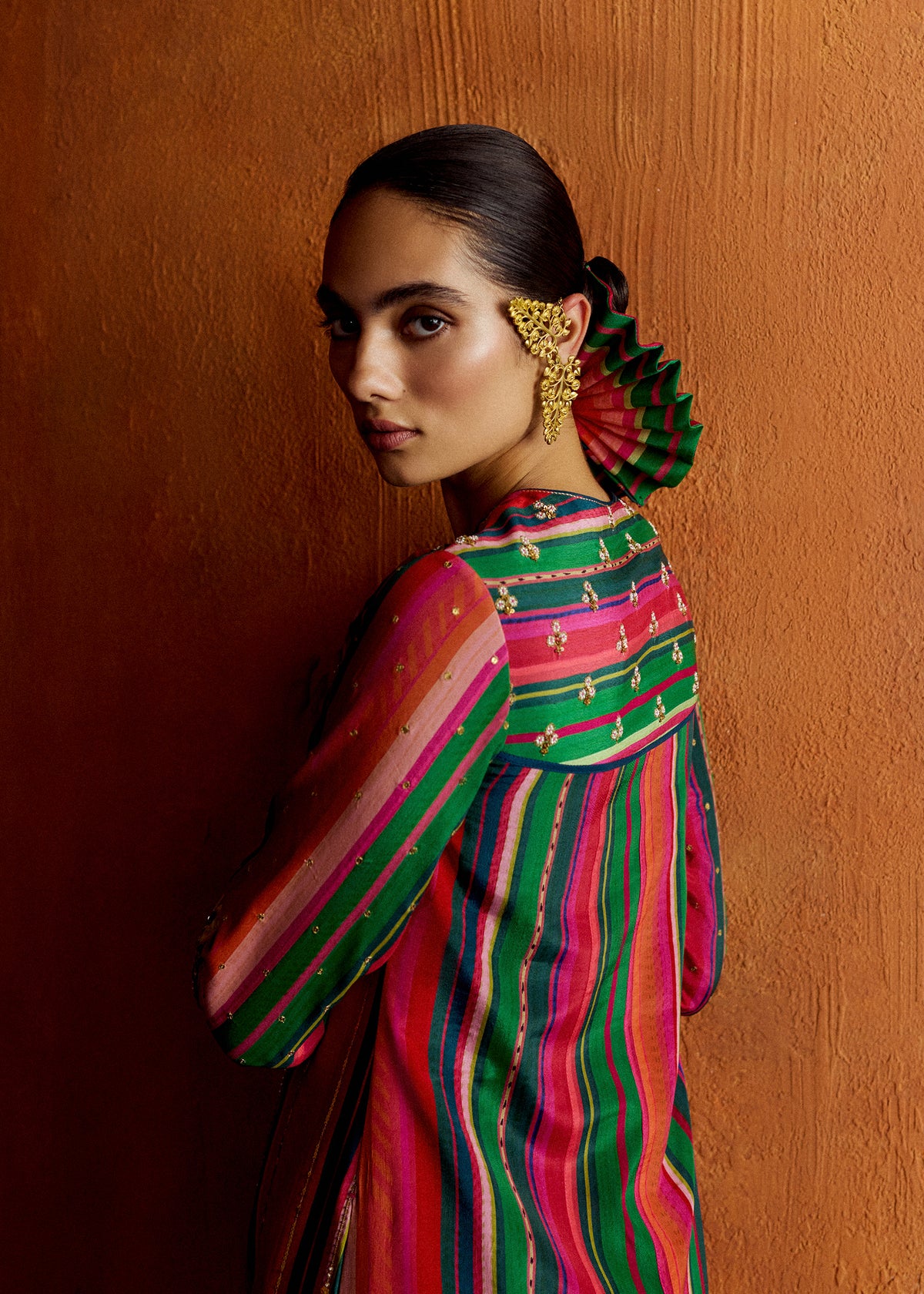 Mastani Pink Stripes Kurta Set